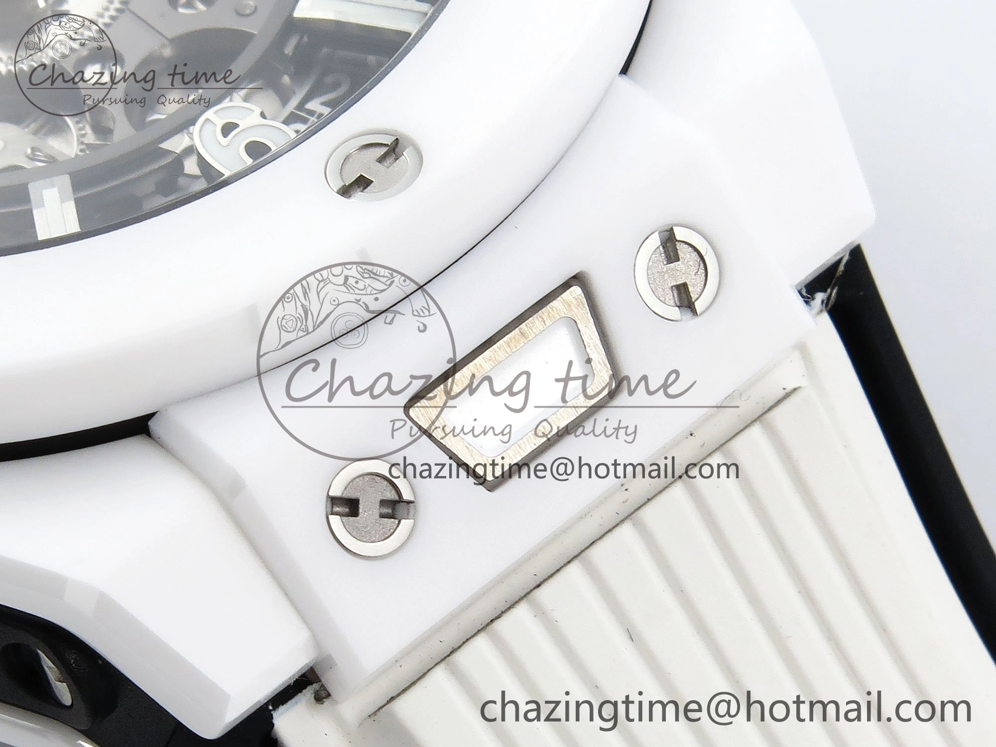Lightweight Big Bang Unico 42mm White Ceramic BBF 1:1 Best Edition Skeleton Dial on White Rubber Strap A1280 V 6723