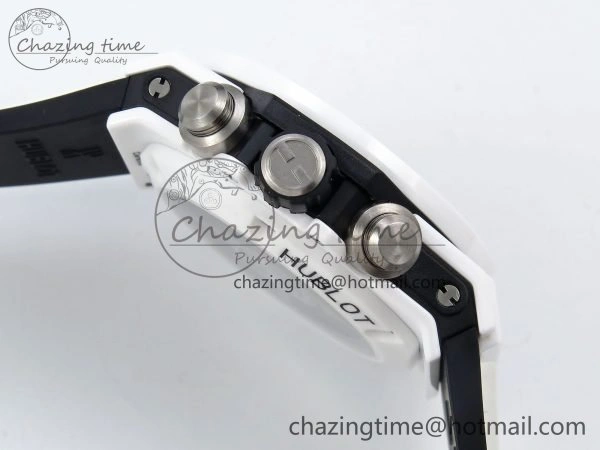 Lightweight Big Bang Unico 42mm White Ceramic BBF 1:1 Best Edition Skeleton Dial on White Rubber Strap A1280 V 6723