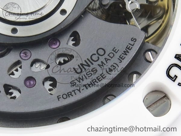 Lightweight Big Bang Unico 42mm White Ceramic BBF 1:1 Best Edition Skeleton Dial on White Rubber Strap A1280 V 6723