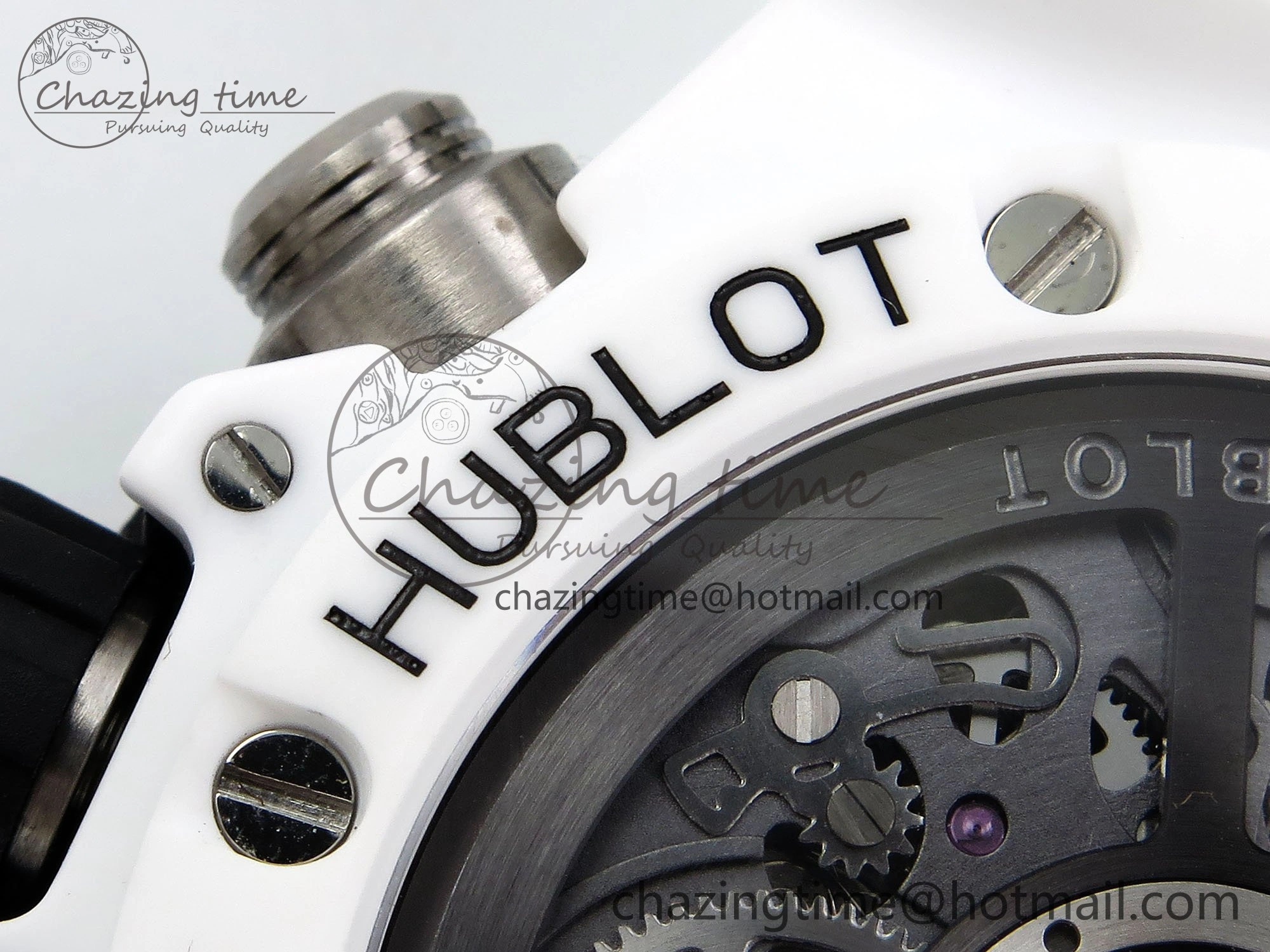 Lightweight Big Bang Unico 42mm White Ceramic BBF 1:1 Best Edition Skeleton Dial on White Rubber Strap A1280 V 6723