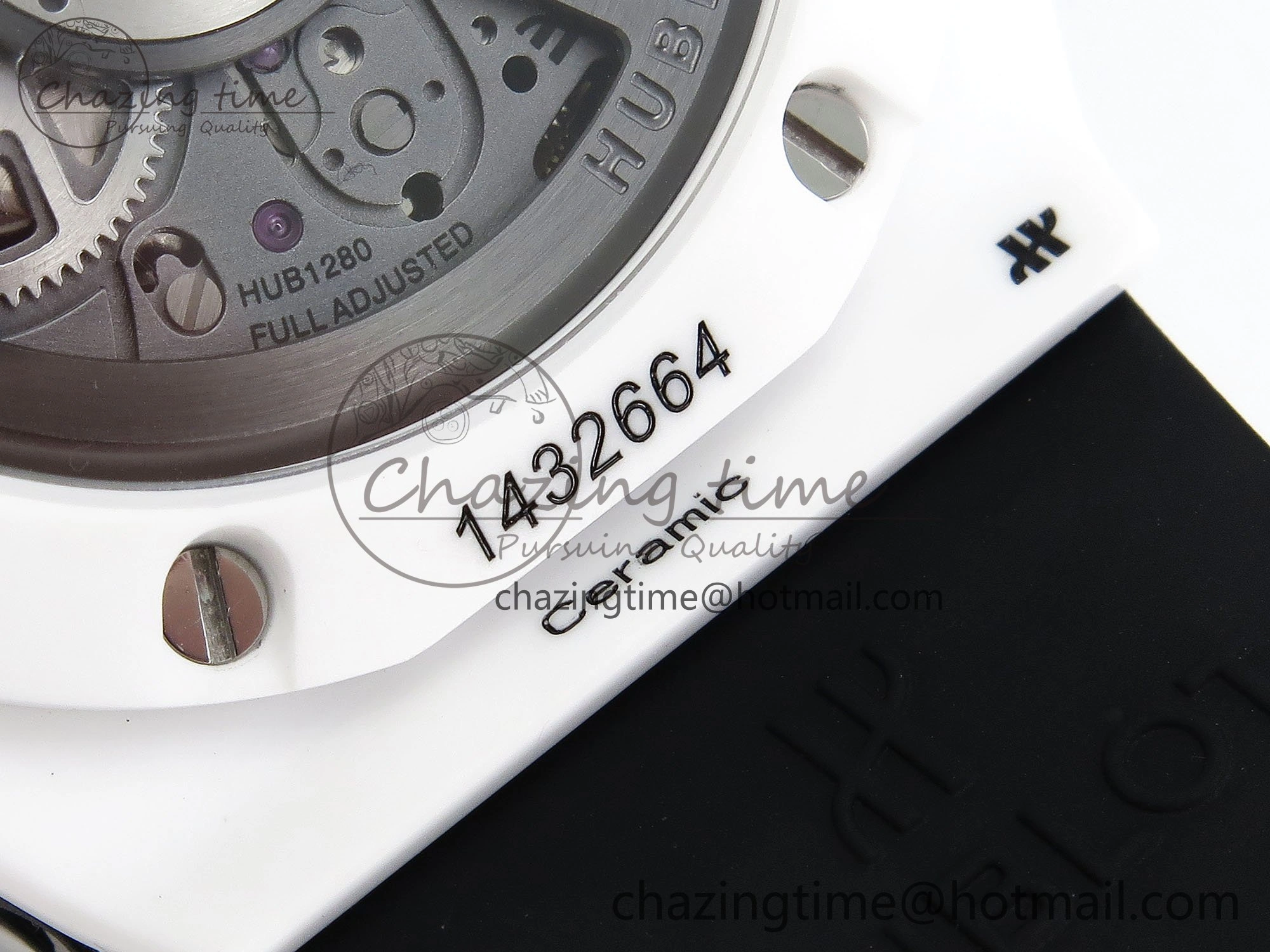 Lightweight Big Bang Unico 42mm White Ceramic BBF 1:1 Best Edition Skeleton Dial on White Rubber Strap A1280 V 6723