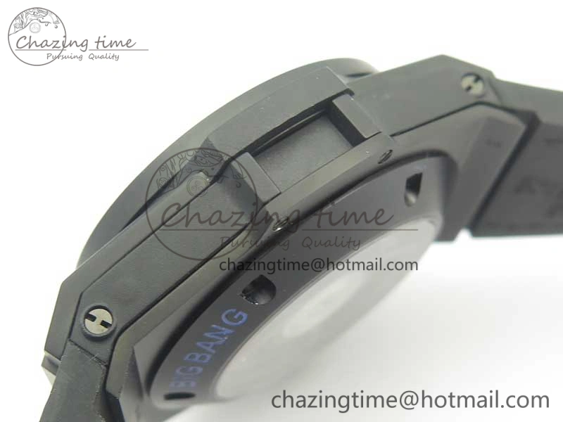Big Bang Unico 45.5mm DLC 3AF Best Edition Blue Skeleton Dial On Blue Gummy Strap A Lightweight 6887