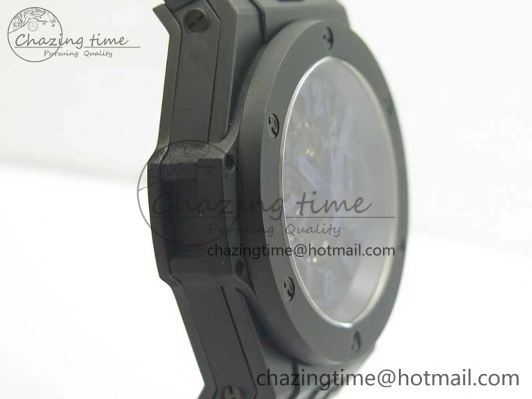 Big Bang Unico 45.5mm DLC 3AF Best Edition Blue Skeleton Dial On Blue Gummy Strap A Lightweight 6887