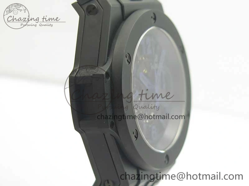 Big Bang Unico 45.5mm DLC 3AF Best Edition Blue Skeleton Dial On Blue Gummy Strap A Lightweight 6887
