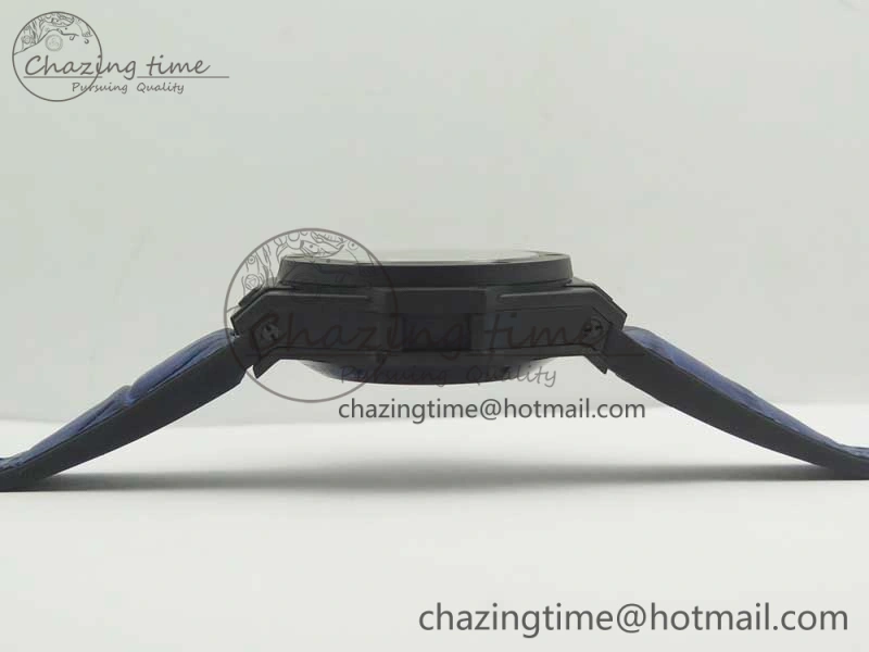 Big Bang Unico 45.5mm DLC 3AF Best Edition Blue Skeleton Dial On Blue Gummy Strap A Lightweight 6887