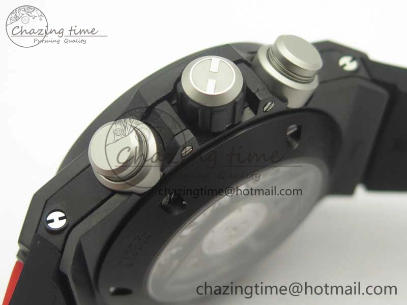Big Bang Unico 45.5mm DLC 3AF Best Edition Gray Skeleton Dial On Red Rubber Strap A Affordable 6883