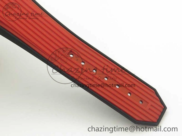 Big Bang Unico 45.5mm DLC 3AF Best Edition Gray Skeleton Dial On Red Rubber Strap A Affordable 6883