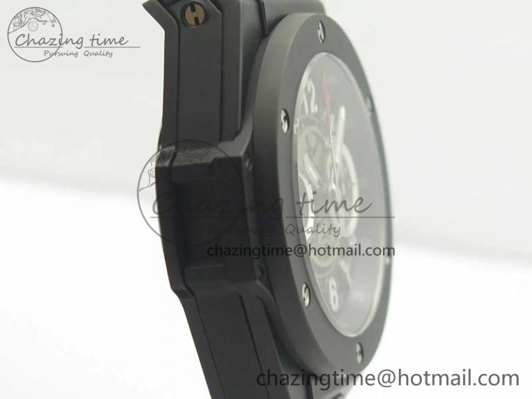 Big Bang Unico 45.5mm DLC 3AF Best Edition Gray Skeleton Dial On Red Rubber Strap A Affordable 6883