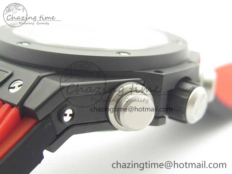 Big Bang Unico 45.5mm DLC 3AF Best Edition Gray Skeleton Dial On Red Rubber Strap A Affordable 6883