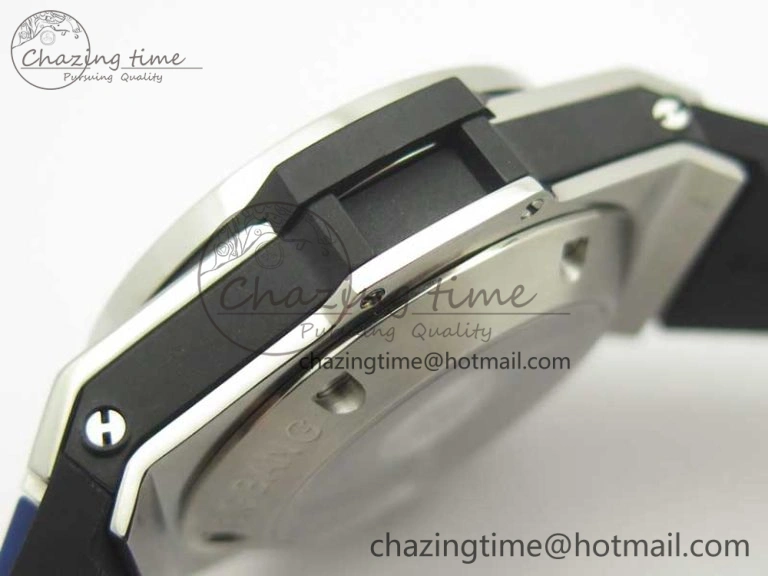 Big Bang Unico 45.5mm SS 3AF Best Edition Blue Skeleton Dial On Gummy Strap A Flexible 6884