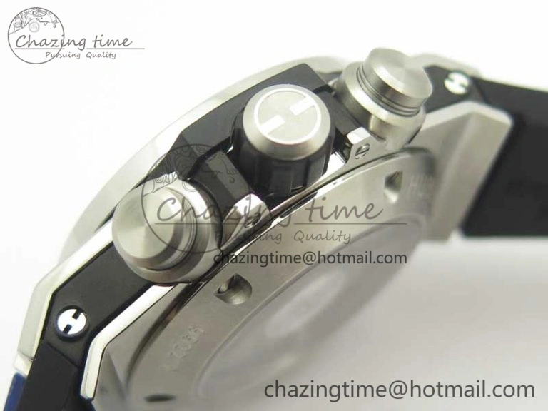 Big Bang Unico 45.5mm SS 3AF Best Edition Blue Skeleton Dial On Gummy Strap A Flexible 6884