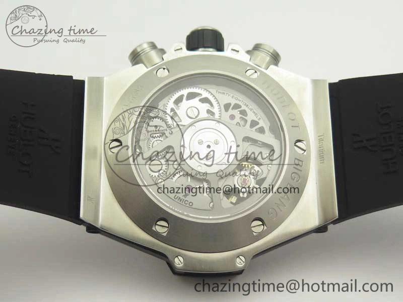 Big Bang Unico 45.5mm SS 3AF Best Edition Blue Skeleton Dial On Gummy Strap A Flexible 6884