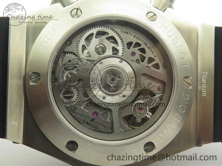 Big Bang Unico 45.5mm SS 3AF Best Edition Blue Skeleton Dial On Gummy Strap A Flexible 6884