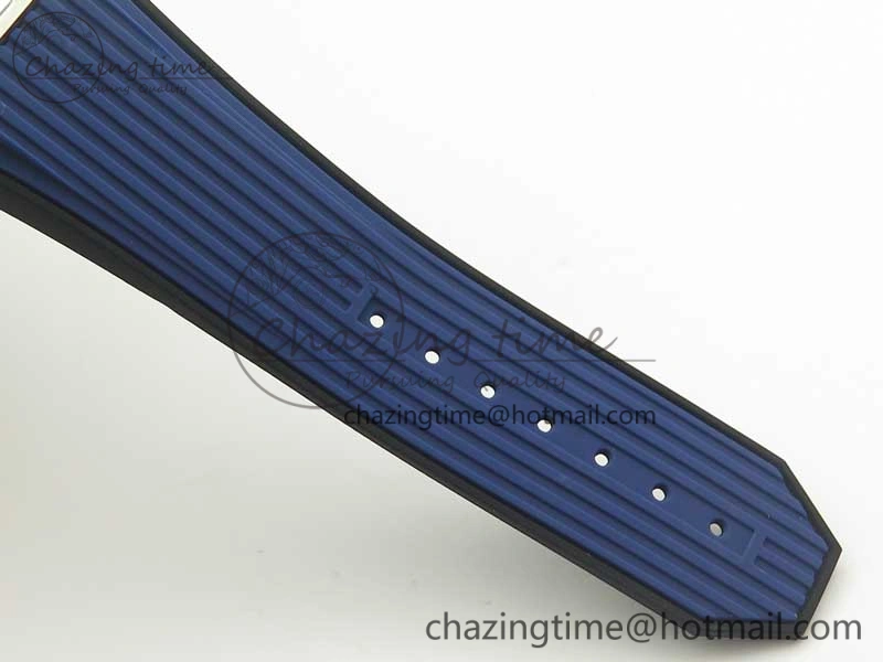 Big Bang Unico 45.5mm SS 3AF Best Edition Blue Skeleton Dial On Gummy Strap A Flexible 6884