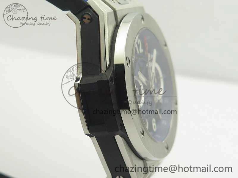 Big Bang Unico 45.5mm SS 3AF Best Edition Blue Skeleton Dial On Gummy Strap A Flexible 6884