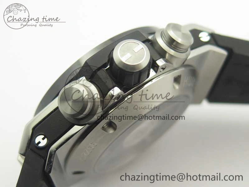 Big Bang Unico 45.5mm SS Ceramic 3AF Best Edition Gray Skeleton Dial On Gummy Strap A Elegant 6885