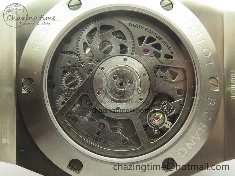 Big Bang Unico 45.5mm SS Ceramic 3AF Best Edition Gray Skeleton Dial On Gummy Strap A Elegant 6885