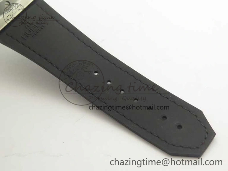 Big Bang Unico 45.5mm SS Ceramic 3AF Best Edition Gray Skeleton Dial On Gummy Strap A Elegant 6885