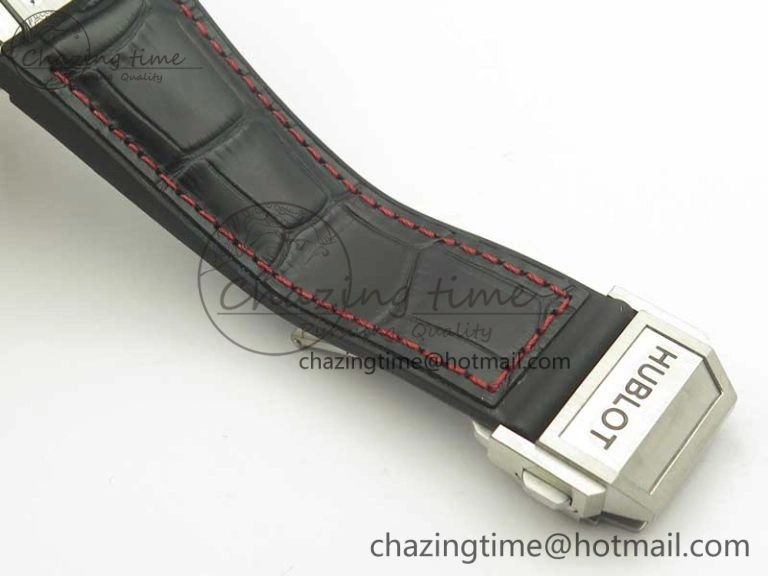 Big Bang Unico 45.5mm SS Ceramic 3AF Best Edition Gray Skeleton Dial On Gummy Strap A Elegant 6885