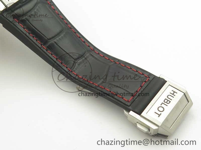 Big Bang Unico 45.5mm SS Ceramic 3AF Best Edition Gray Skeleton Dial On Gummy Strap A Elegant 6885
