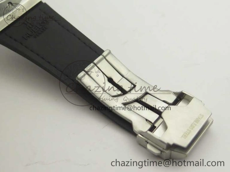 Big Bang Unico 45.5mm SS Ceramic 3AF Best Edition Gray Skeleton Dial On Gummy Strap A Elegant 6885