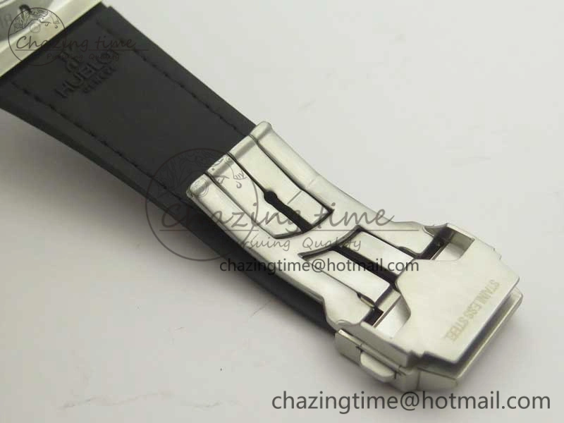 Big Bang Unico 45.5mm SS Ceramic 3AF Best Edition Gray Skeleton Dial On Gummy Strap A Elegant 6885