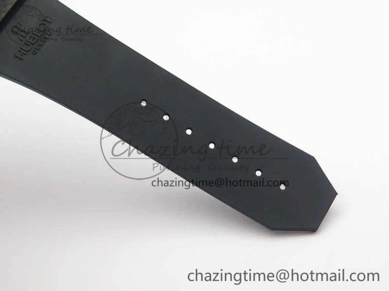 Big Bang Unico 45mm Carbon 3AF Best Edition Gray Dial Crystal Bezel On Rubber Strap A Stylish 6919