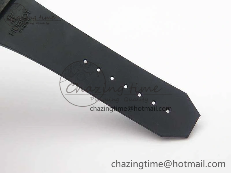 Big Bang Unico 45mm Carbon 3AF Best Edition Gray Dial Crystal Bezel On Rubber Strap A Stylish 6919
