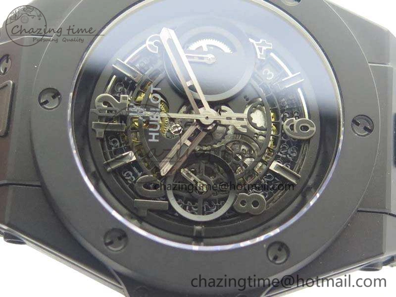 Big Bang Unico 45mm DLC 3AF Best Edition Black Black Dial On Rubber Strap A Sleek 6918