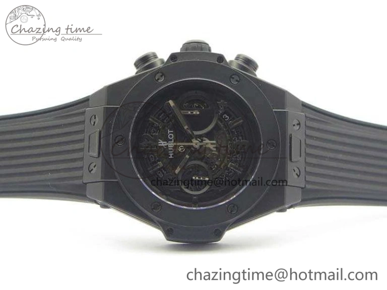 Big Bang Unico 45mm DLC 3AF Best Edition Black Black Dial On Rubber Strap A Sleek 6918