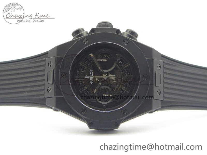 Big Bang Unico 45mm DLC 3AF Best Edition Black Black Dial On Rubber Strap A Sleek 6918
