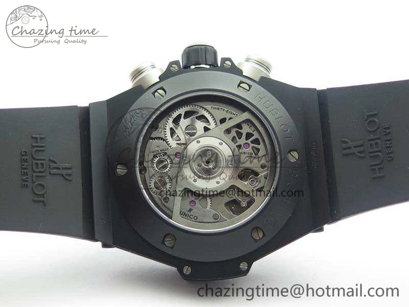 Big Bang Unico 45mm DLC 3AF Best Edition Gray Dial Ceramic Bezel On Rubber Strap Casual 6926