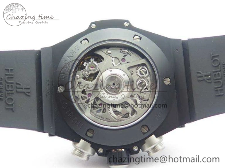 Big Bang Unico 45mm DLC 3AF Best Edition Gray Dial Ceramic Bezel On Rubber Strap Casual 6926