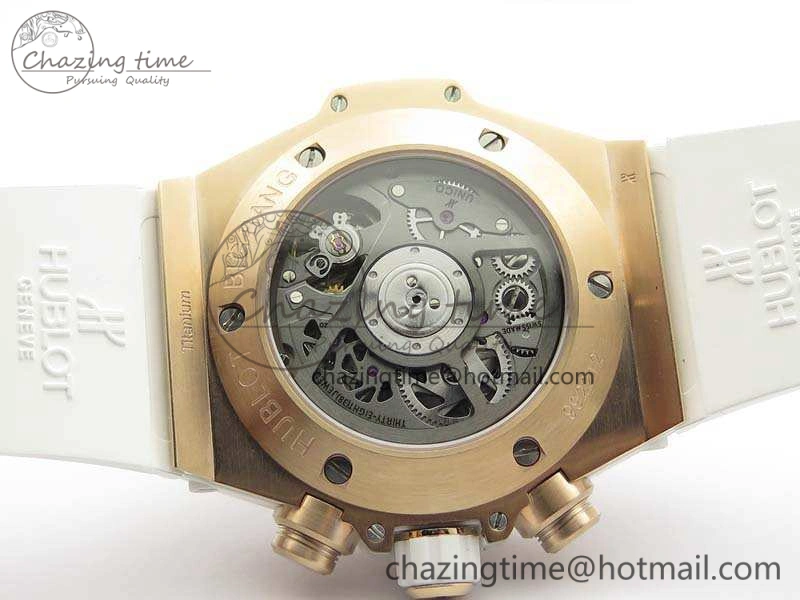 Breathable Big Bang Unico 45mm Diamond RG 3AF Best Edition White Dial On Rubber Strap A 6929