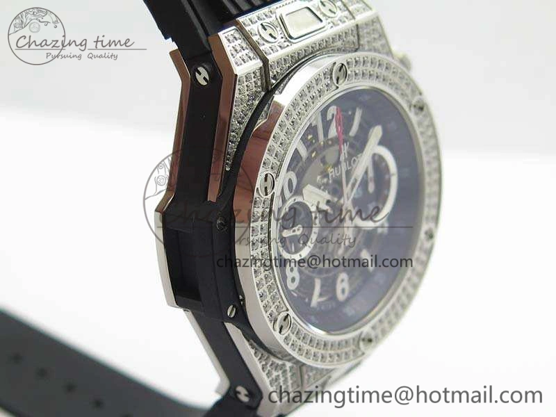 Big Bang Unico 45mm Diamond SS 3AF Best Edition Gray Dial On Rubber Strap A Unique 6936