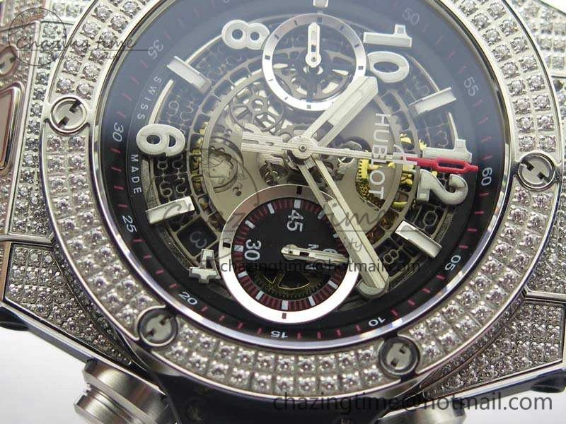 Big Bang Unico 45mm Diamond SS 3AF Best Edition Gray Dial On Rubber Strap A Unique 6936