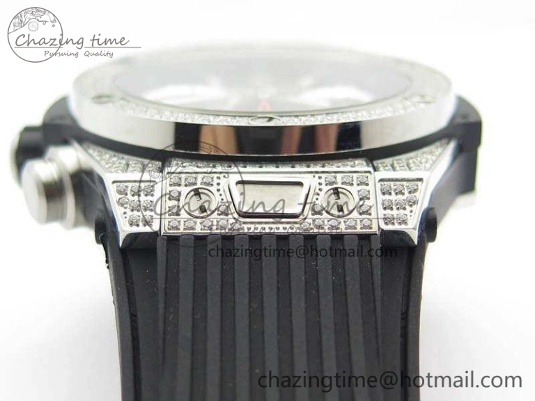 Big Bang Unico 45mm Diamond SS 3AF Best Edition Gray Dial On Rubber Strap A Unique 6936