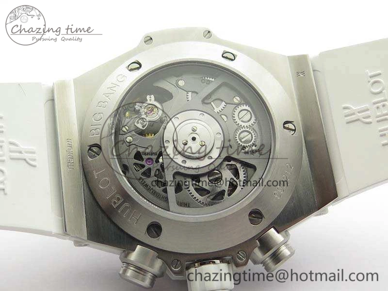 Big Bang Unico 45mm Diamond SS 3AF Best Edition White Dial On Rubber Strap A Snug 6932