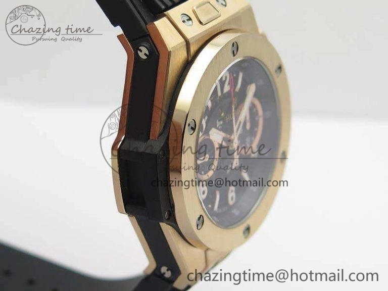 BestValue Big Bang Unico 45mm RG 3AF Best Edition Black Dial On Rubber Strap A 6931