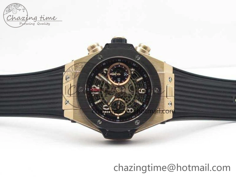 SunProtective Big Bang Unico 45mm RG 3AF Best Edition Gray Dial Ceramic Bezel On Rubber Strap A 6927