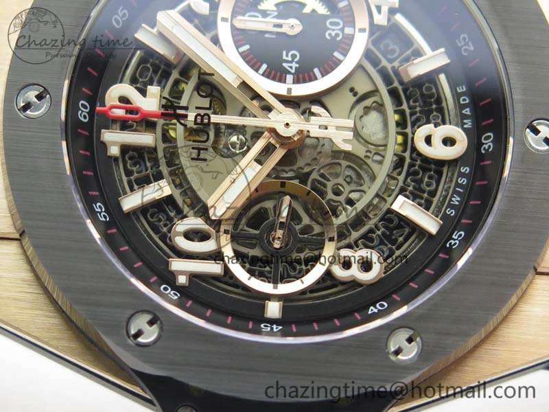SunProtective Big Bang Unico 45mm RG 3AF Best Edition Gray Dial Ceramic Bezel On Rubber Strap A 6927