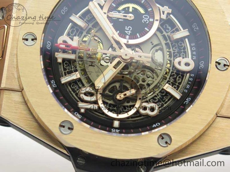 Durable Big Bang Unico 45mm RG 3AF Best Edition Gray Dial On Rubber Strap A 6933