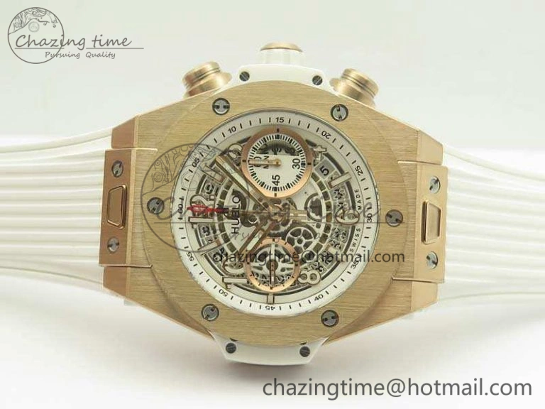 Cozy Big Bang Unico 45mm RG 3AF Best Edition White Dial On Rubber Strap A 6914