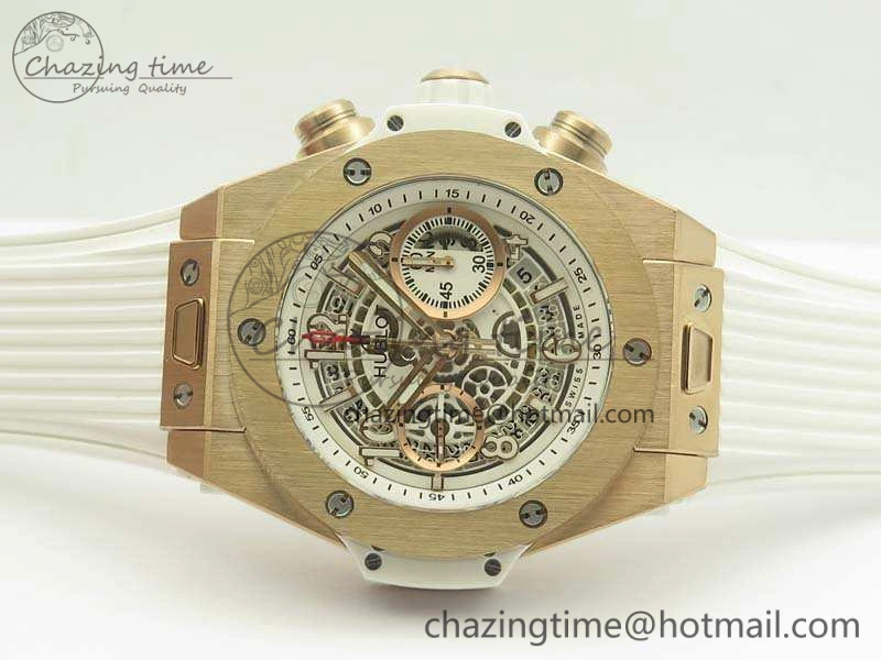 Cozy Big Bang Unico 45mm RG 3AF Best Edition White Dial On Rubber Strap A 6914