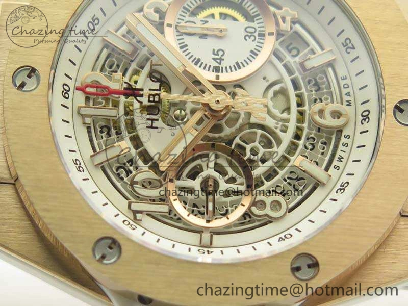 Cozy Big Bang Unico 45mm RG 3AF Best Edition White Dial On Rubber Strap A 6914