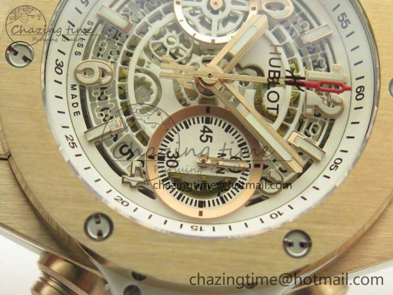 Cozy Big Bang Unico 45mm RG 3AF Best Edition White Dial On Rubber Strap A 6914