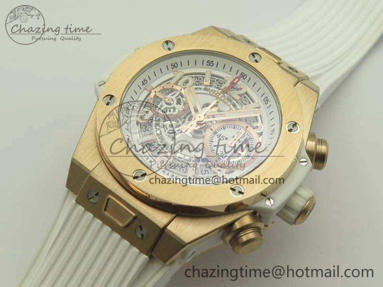 Cozy Big Bang Unico 45mm RG 3AF Best Edition White Dial On Rubber Strap A 6914