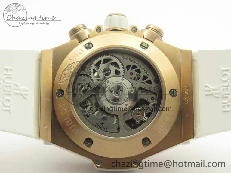 Cozy Big Bang Unico 45mm RG 3AF Best Edition White Dial On Rubber Strap A 6914