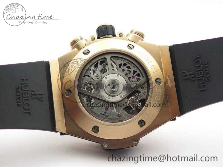 Big Bang Unico 45mm RG Diamond 3AF Best Edition Gray Dial On Rubber Strap A Comfortable 6930