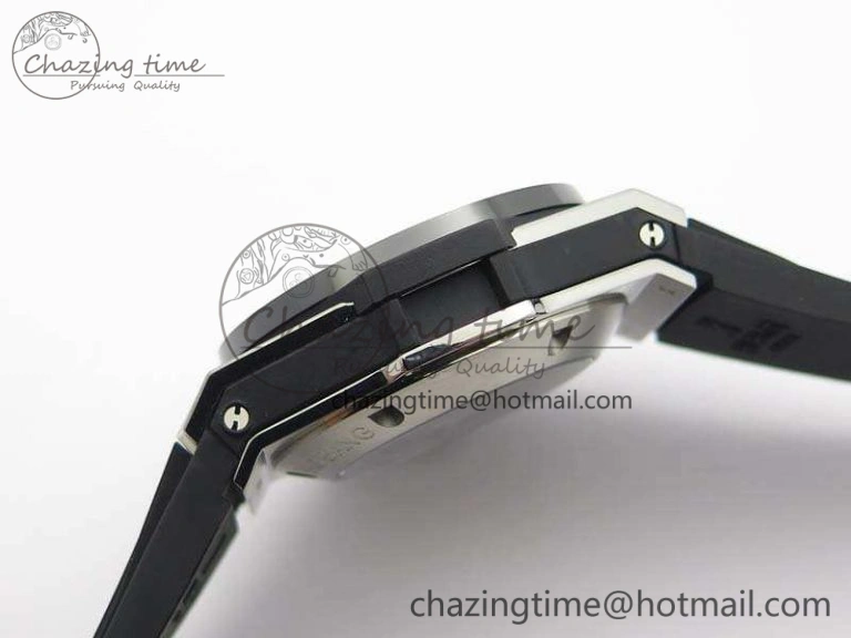 Big Bang Unico 45mm SS 3AF Best Edition Black Dial Ceramic Bezel On Rubber Strap A Snug 6935